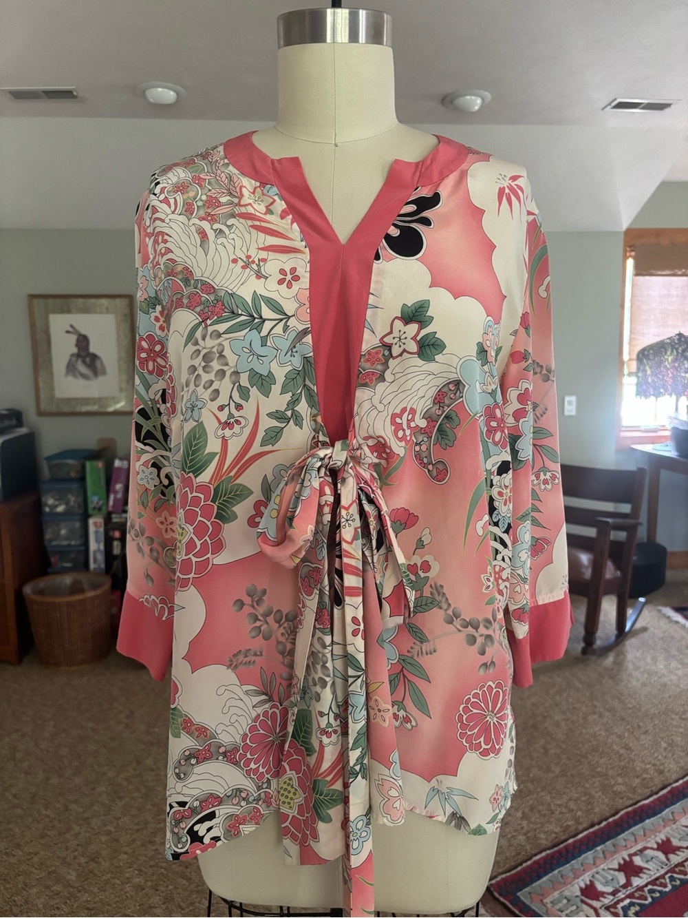 Mimi Maternity Multicolored Floral Maternity Top